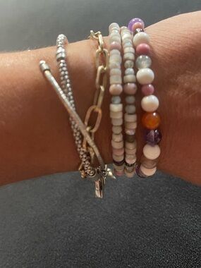 ✨ One-of-a-Kind Handmade Gemstone Bracelet Set ✨